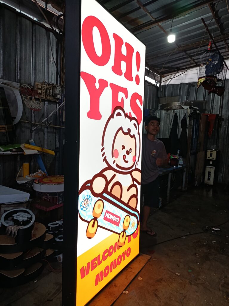 oh yes reklame neonbox